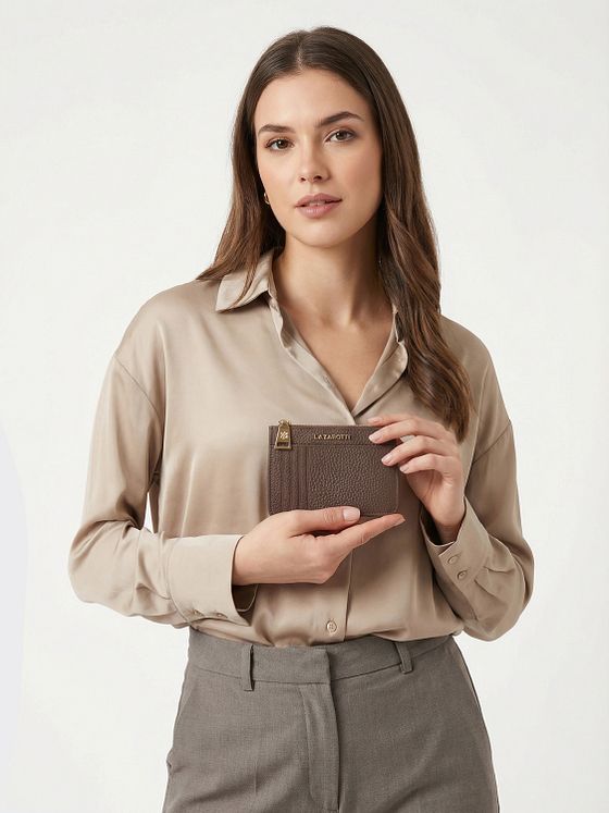 Lazarotti Bologna lædernøgleholder Kortholder i læder 11,5 cm med rum til luftmærker