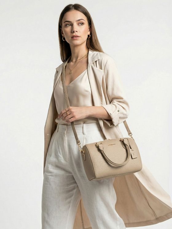 Lazarotti Bologna læder bowling-taske håndtaske læder 26 cm Lazarotti Bologna læder bowling-taske håndtaske læder 26 cm