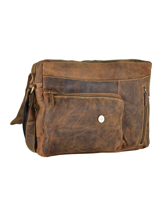 Greenburry Vintage Revolver Bag skuldertaske læder 40 cm