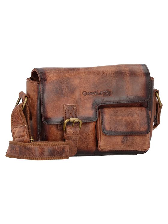 Greenland Nature Mascu & Line skuldertaske i læder 23 cm Greenland Nature Mascu & Line skuldertaske i læder 23 cm
