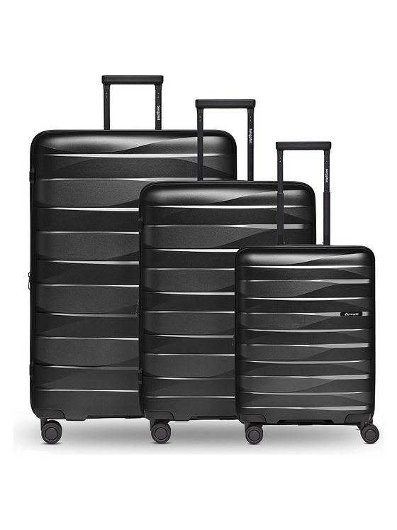 Bergpfeil Travel 4-hjuls kuffertsæt, 3-delt, med stretchfoldning