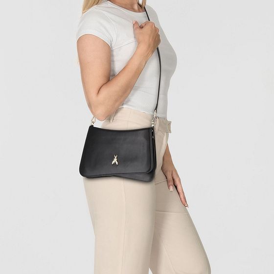 Patrizia Pepe Tris Skuldertaske Læder 28.5 cm