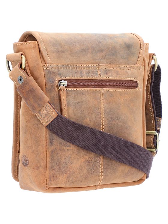 Greenburry Vintage skuldertaske i læder 20 cm