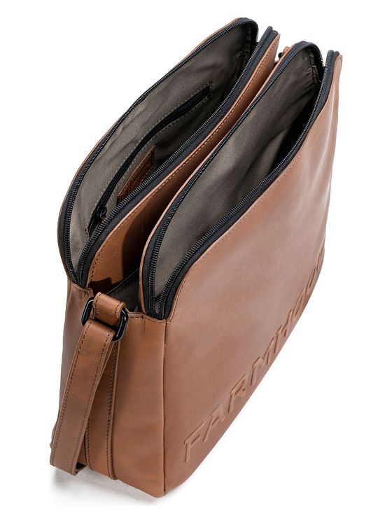 Farmhood Nashville XL skuldertaske 2 rum læder 29 cm