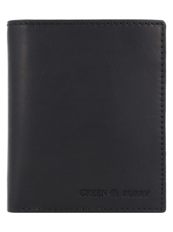 Greenburry Pure Black Pung RFID-beskyttelse Læder 10.5 cm