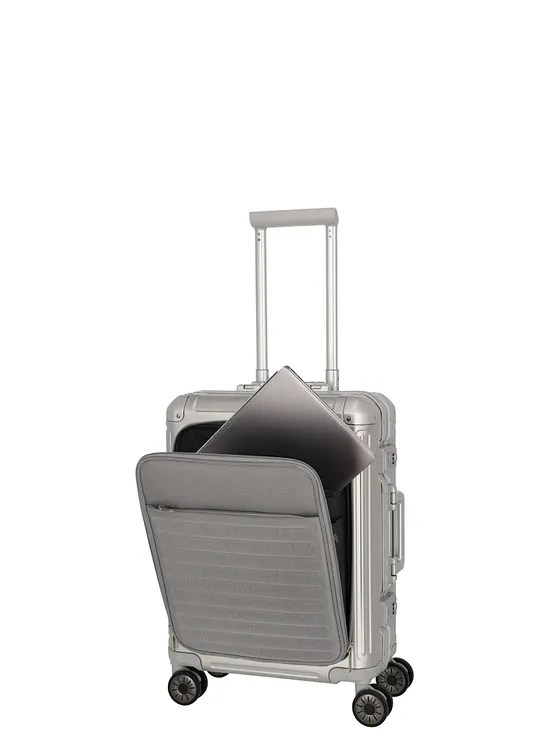 Travelite Maleta de cabina Next de 4 ruedas, de aluminio, 55 cm, con compartimento para portátil Travelite Maleta de cabina Next de 4 ruedas, de aluminio, 55 cm, con compartimento para portátil