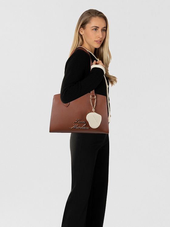 Love Moschino Heart Charm Taška přes rameno Kůže 35 cm