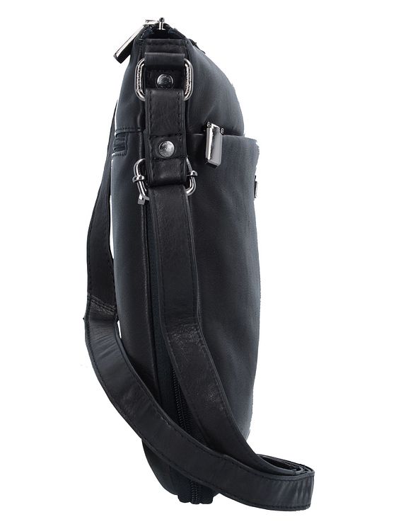 Greenland Nature Black Nappa Skuldertaske Læder 29 cm