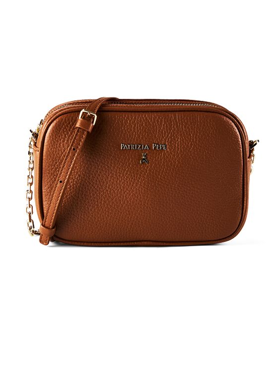 Patrizia Pepe Kožená taška přes rameno 20 cm