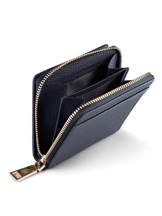 Lazarotti Boloňská kožená peněženka na zip střední velikosti Kožená 10 cm