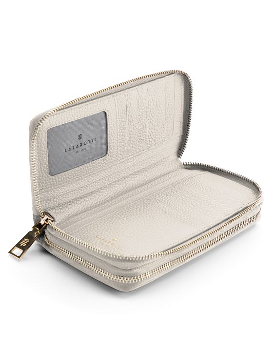 Lazarotti Bologna Leather XL dvojitá peněženka se zipem RFID Leather 20 cm