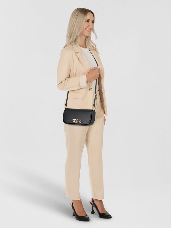 Karl Lagerfeld Signature Skuldertaske Læder 24 cm Karl Lagerfeld Signature Skuldertaske Læder 24 cm