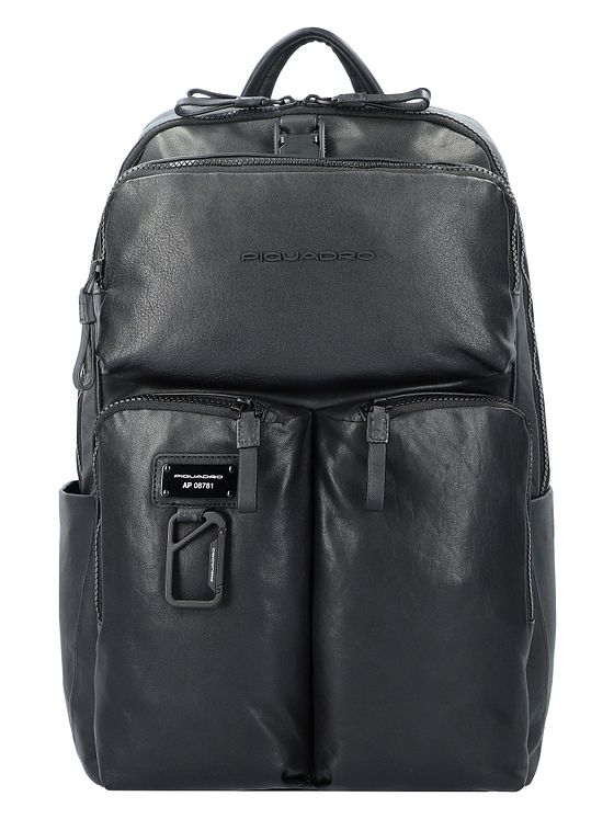 Piquadro Harper-rygsæk i læder med 48 cm rum til bærbar computer Piquadro Harper-rygsæk i læder med 48 cm rum til bærbar computer