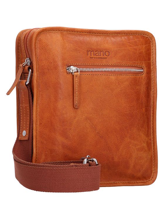 mano Don Pietro-skuldertaske i læder 22,5 cm