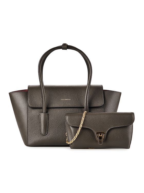 Coccinelle Double Beat Bolsa de hombro Piel natural 31 cm