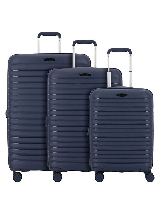 d & n Travel Line 4500 4 hjul Kuffert 3-delt med strækfold