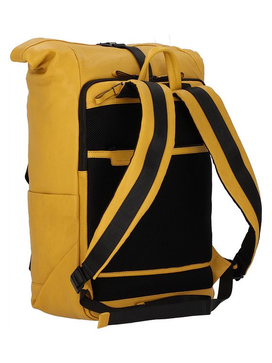 Piquadro Harper-rygsæk i læder med 48 cm rum til bærbar computer