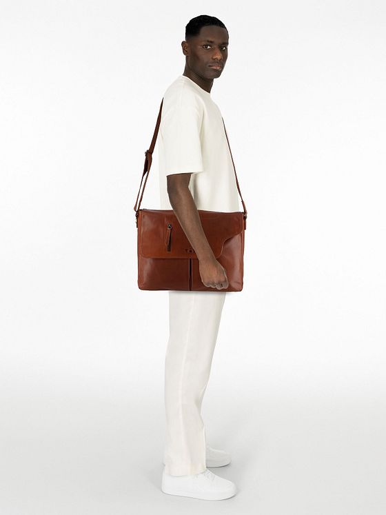 Greenburry Vintage Dokumenttaske Messenger Læder 40 cm Laptoprum