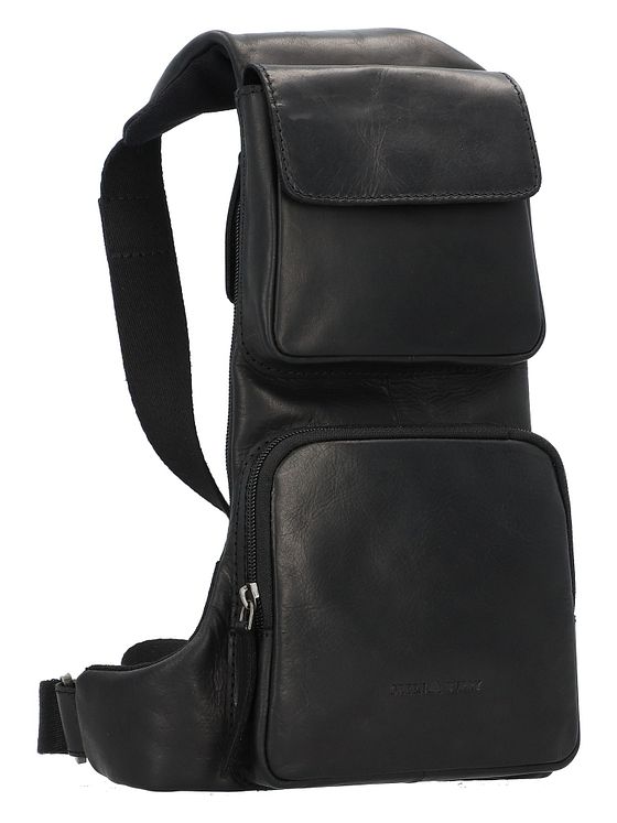Greenburry Pure Black Skuldertaske Læder 16 cm