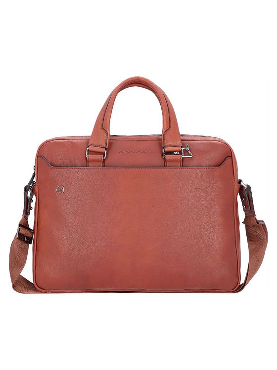 Piquadro Sort firkantet dokumentmappe i læder 40 cm