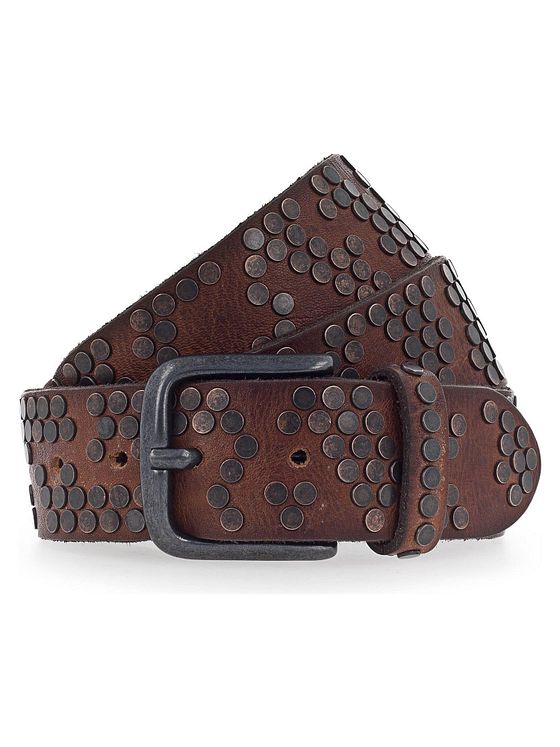 b.belt Bælte i læder med nitter b.belt Bælte i læder med nitter