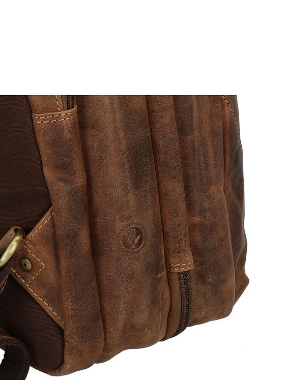 Greenburry Vintage cestovní batoh kožený 48 cm přihrádka na notebook