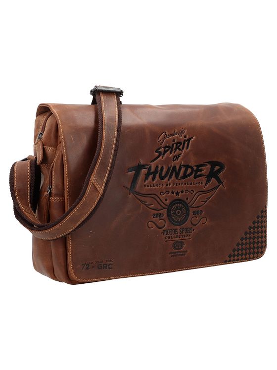 Greenburry Racing Collection Atlanta Dokumenttaske Messenger Læder 36 cm