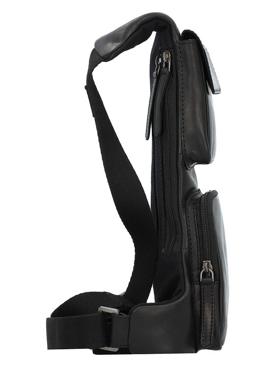 Greenburry Pure Black Skuldertaske Læder 16 cm