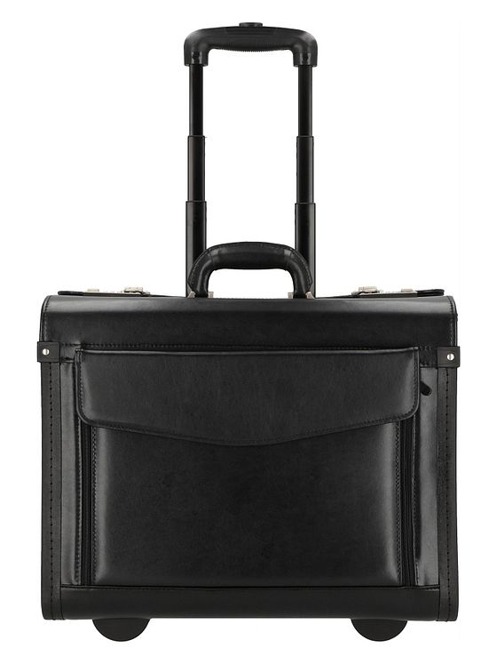 Dermata 2-hjulet pilot-trolley i læder 45,5 cm laptop-rum