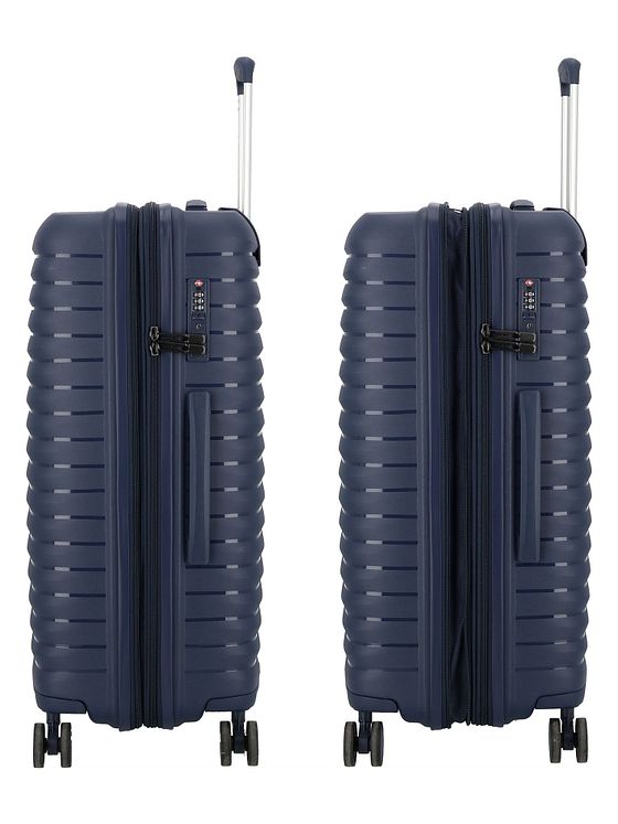 d & n Travel Line 4500 4 hjul Kuffert 3-delt med strækfold