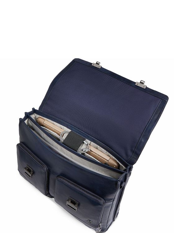 Piquadro Philip Dokumenttaske Messenger Læder 42 cm Laptoprum