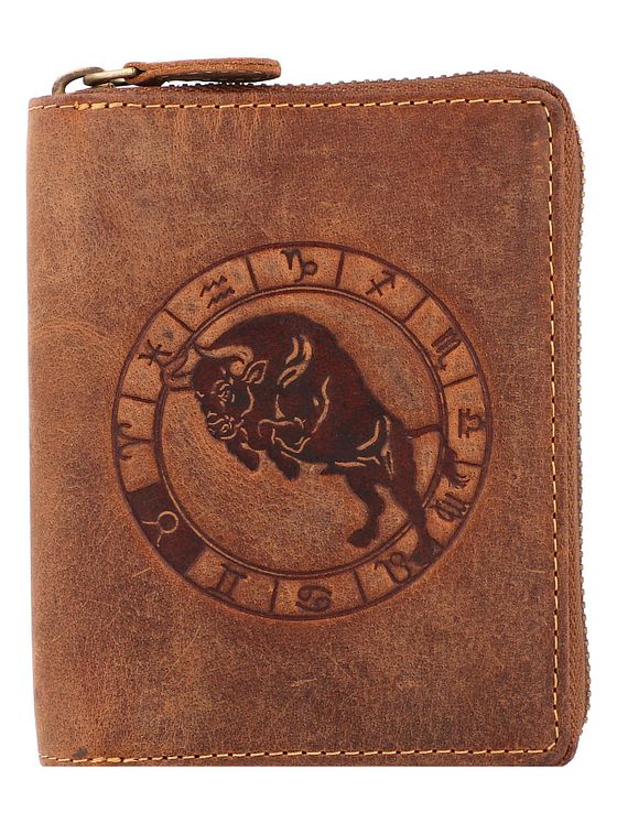 Greenburry Vintage pung med stjernetegn i læder 10 cm