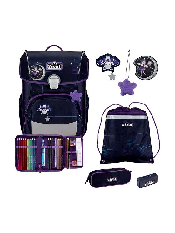 Scout Neo Exklusiv Safety Light Skoleransel-sæt 5-delt