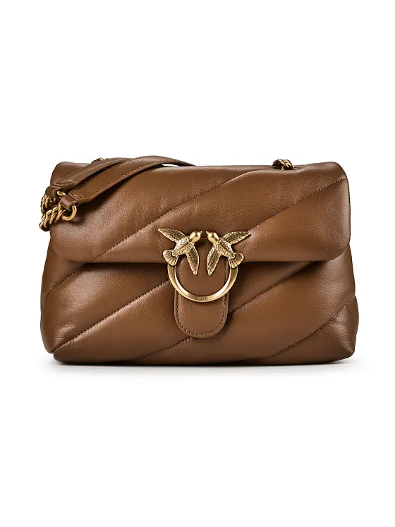 PINKO Love Puff Bolsa de hombro Piel natural 27 cm PINKO Love Puff Bolsa de hombro Piel natural 27 cm
