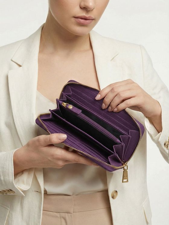 Lazarotti Bologna Leather XL Peněženka na zip Kožená 19 cm