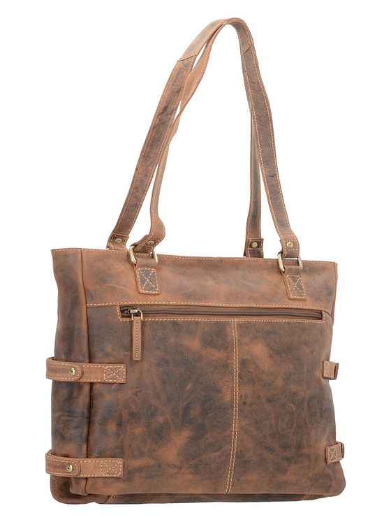 Greenburry Vintage skuldertaske i læder 36 cm
