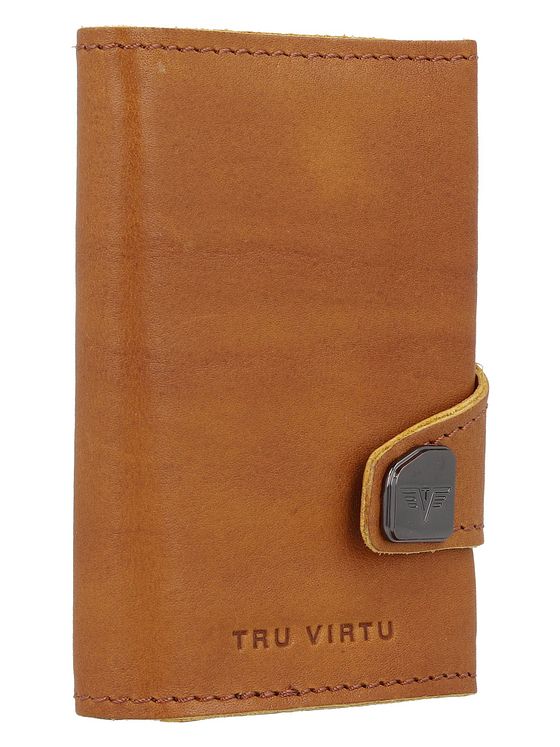 Tru Virtu Click & Slide Natural Kreditkortetui Læder 7 cm