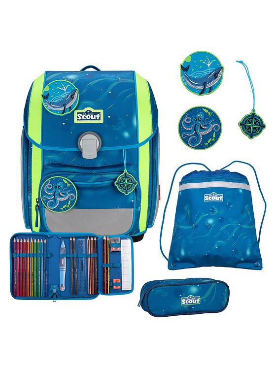 Scout Genius Skoleransel-sæt 4-delt