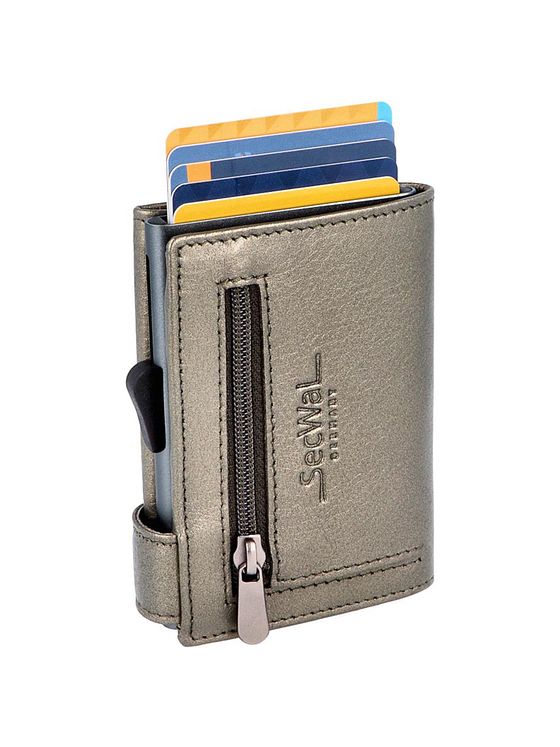 SecWal Peněženka na kreditní karty RFID kožená 9,5 cm