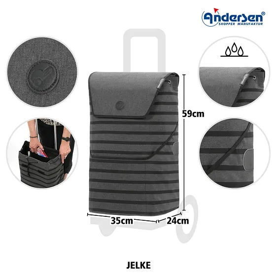 Andersen Shopper Unus Shopper Jelke Nákupní vozík 59 cm Andersen Shopper Unus Shopper Jelke Nákupní vozík 59 cm