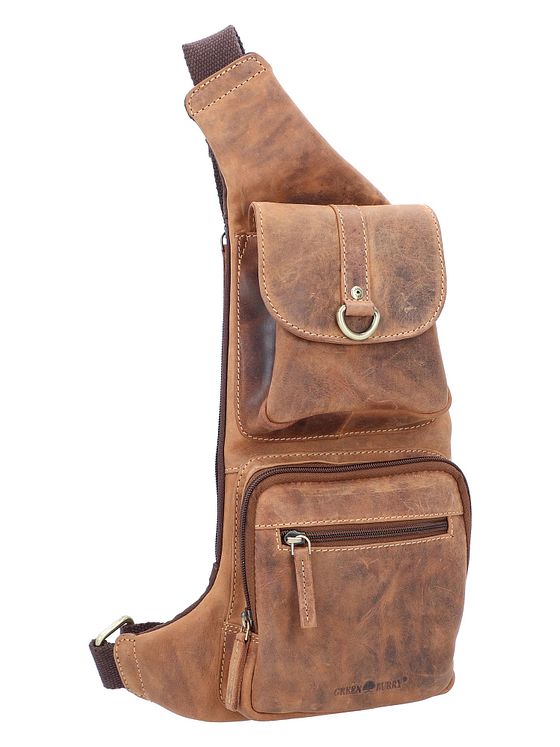 Greenburry Vintage skuldertaske i læder 26 cm
