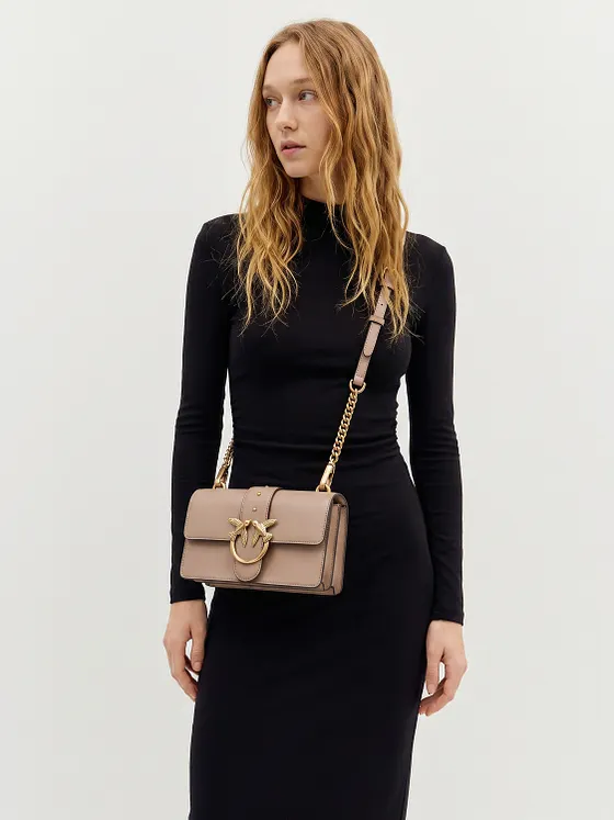 PINKO Love One Crossbody-väska Läder 21 cm PINKO Love One Crossbody-väska Läder 21 cm