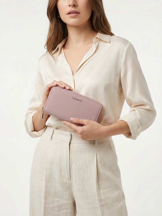 Lazarotti Bologna Leather XL Double Zip-Around Wallet RFID Leather 20 cm Lazarotti Bologna Leather XL Double Zip-Around Wallet RFID Leather 20 cm