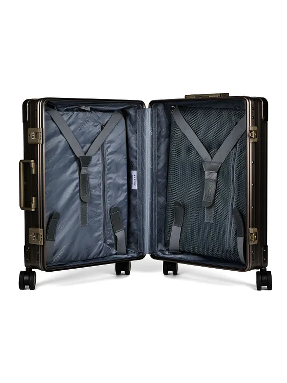 Aleon Traveler International kabinväska med 4-hjulig konstruktion i Aluminium, 55 cm
