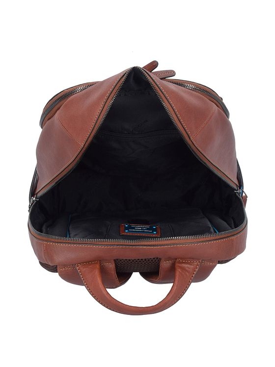 Piquadro Sort firkantet business-rygsæk læder 39 cm rum til bærbar computer Piquadro Sort firkantet business-rygsæk læder 39 cm rum til bærbar computer