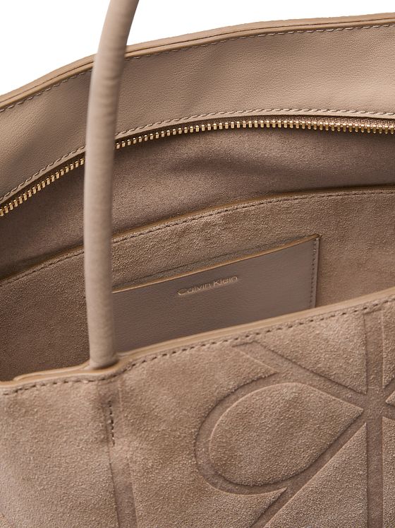Calvin Klein Emblem AOP Shopper-taske Læder 32 cm