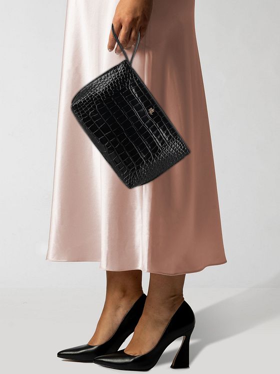 Lauren Ralph Lauren Top Clutch taske Læder 28 cm