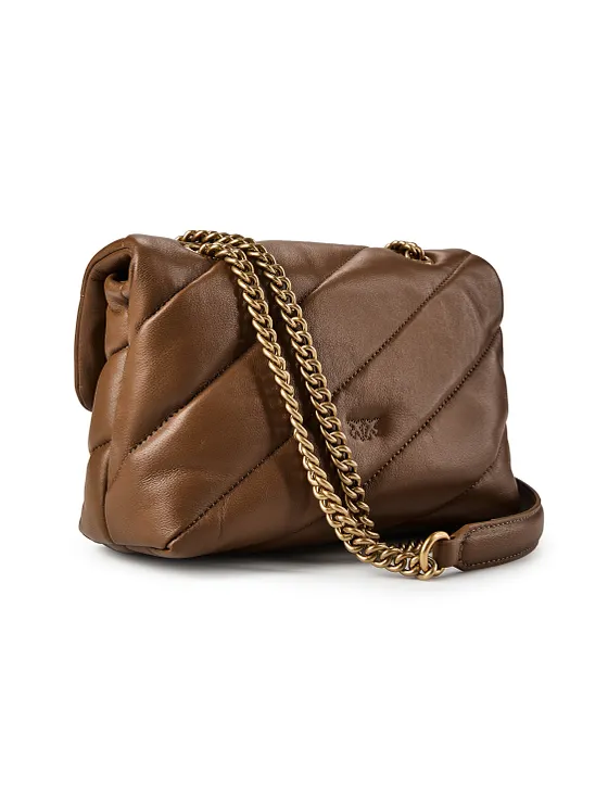 PINKO Love Puff Bolsa de hombro Piel natural 27 cm PINKO Love Puff Bolsa de hombro Piel natural 27 cm