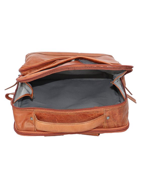 Spikes & Sparrow Bronco-rygsæk i læder med 40 cm rum til bærbar computer