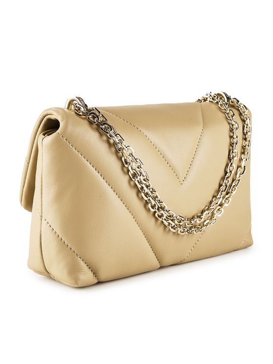 Patrizia Pepe Fly Polstrovaná taška přes rameno kožená 25 cm